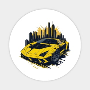 Retro Lamborghini Cars Magnet